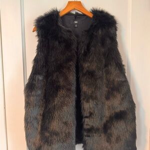 Wesc Black Faux Fur Vest